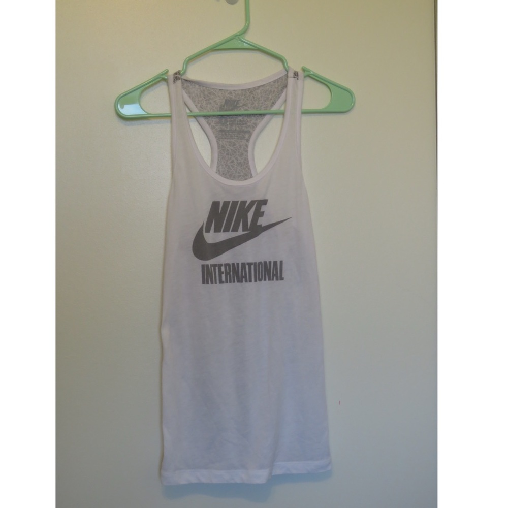 Nike white and grey tank top